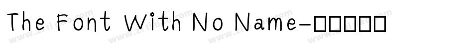 The Font With No Name字体转换